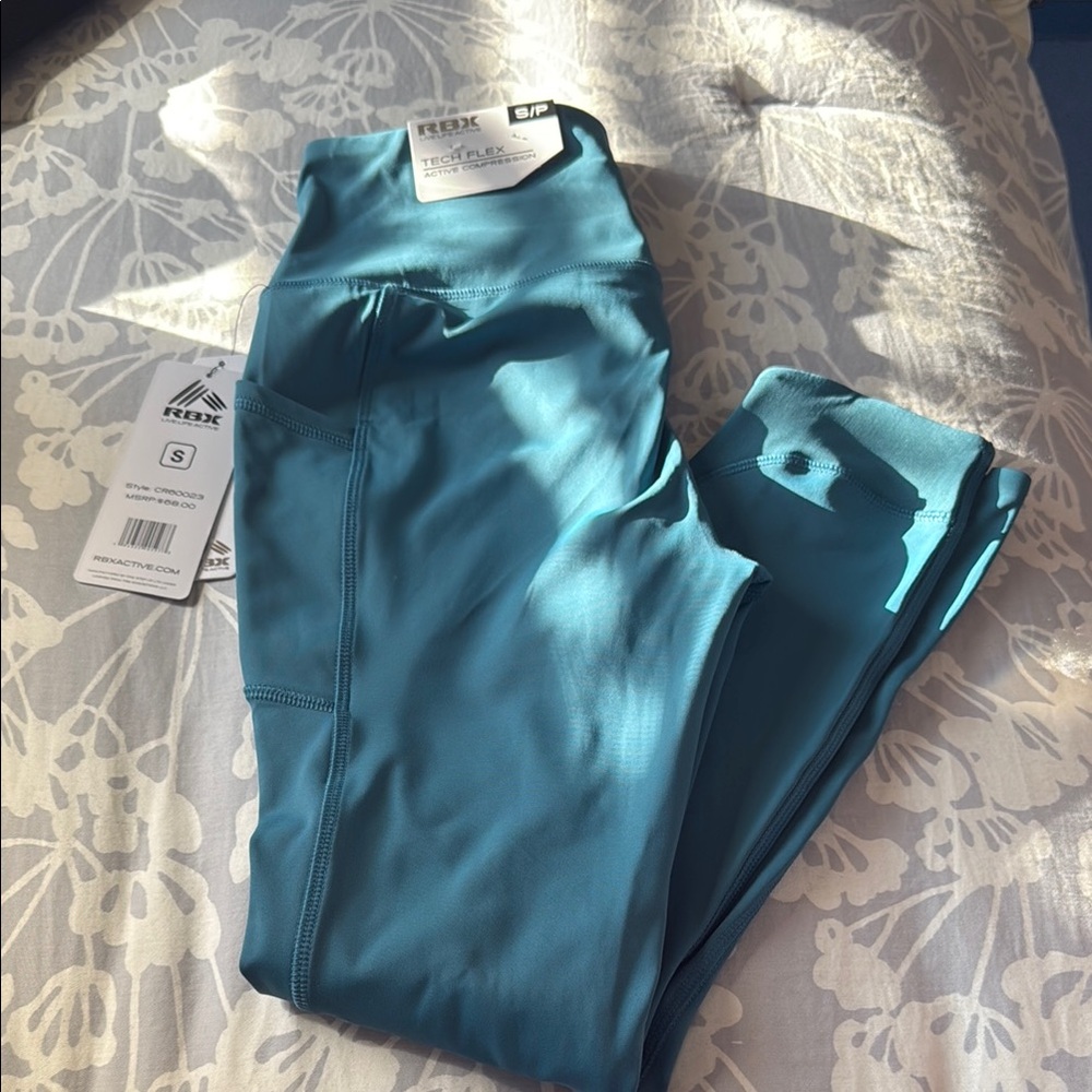 RBX Teal Ankle Length Leggings - NWT!
